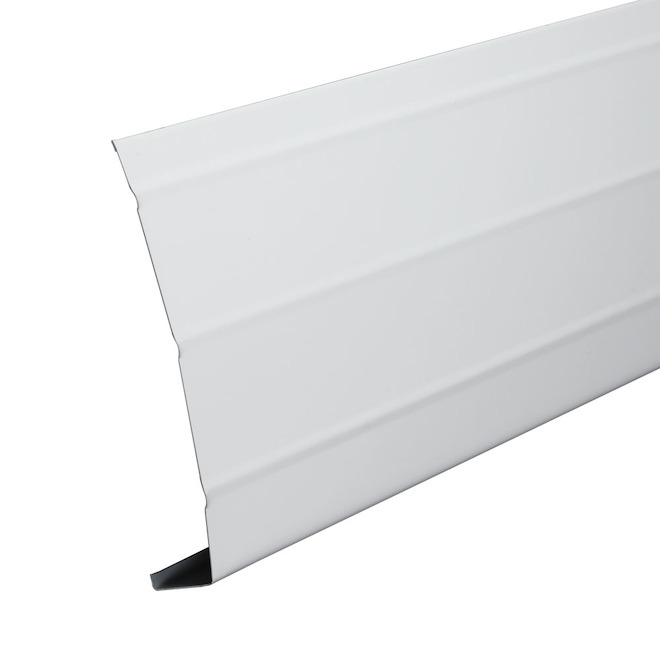 Bordure de toit Amerimax de 8 po x 12 pi en aluminium blanc lisse