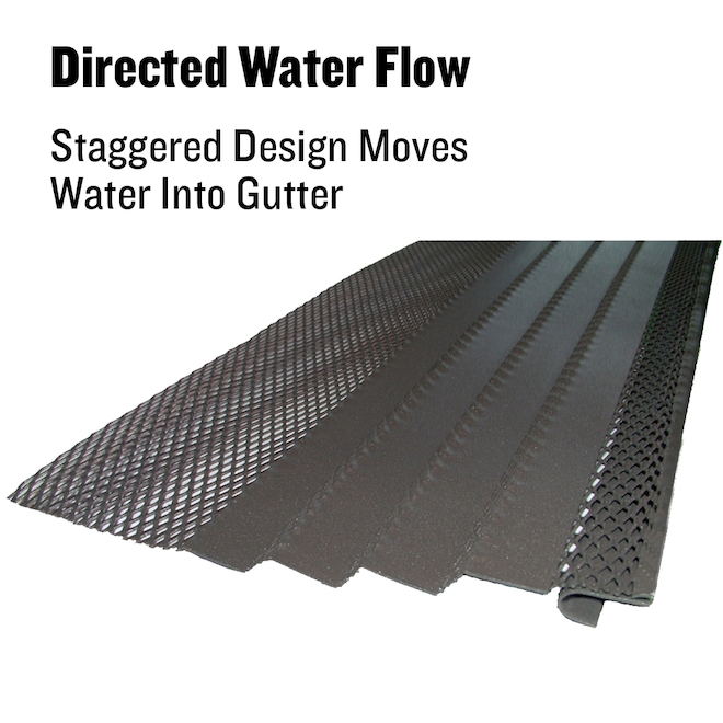 Amerimax Hoover Dam Gutter Cover 6-in x 3-ft - Black Galvanized Steel