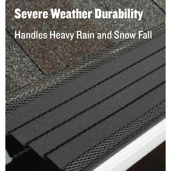 Amerimax Hoover Dam Gutter Cover 6-in x 3-ft - Black Galvanized Steel