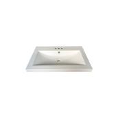 Lavabo encastré « Andrea », 30,25 po x 19 po, blanc