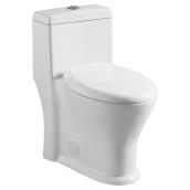 Round Front 1-Piece Toilet, 4 L/6 L, White