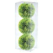 Boules de verdure artificielles Bazik intérieur/extérieur, 3/mcx