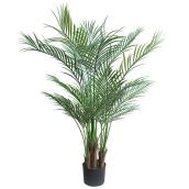 Bazik 5 x 5 x 40-in Green Artificial Plastic Palm Tree
