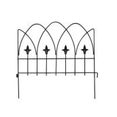 Worth 19 L x 19-in H Black Steel Gothic Style Decorative Fence