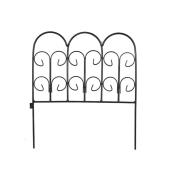 Worth Jasmine 16 W x 18-in H Black Steel Decorative Fence