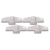 Ideal Security T-Shaped Window Handles - White - 4 Per Pack - Fits 5/16-in Spline Shaft