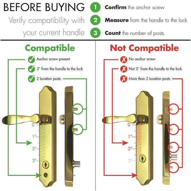 Ideal Security 0.75-in Screen/Storm Door Matching Handleset