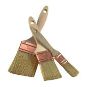Ensemble de pinceaux, Simms, manche en bois, soie, 3 mcx