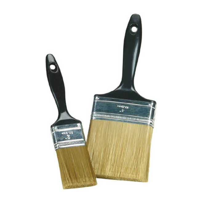 Simms Stain and Waterproofing Wall Brushes - Polyester Bristles - Polyester Head - Plastic Handle - 2-in W and 4-in W