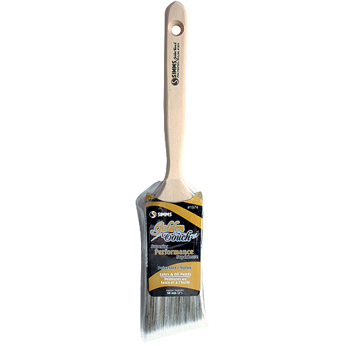 Simms Golden Touch Paint Brush - 2-in W x 11 3/4-in L - Angular - Wood Handle
