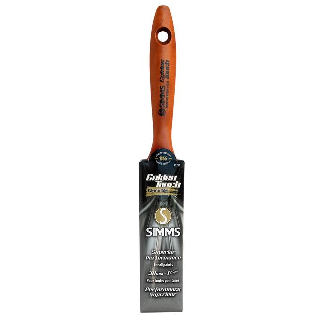 Simms Golden Touch 1-Pack Nylon/Polyester Flat Head 30 mm Paint Brush