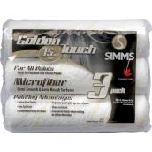 Simms Golden Touch Paint Roller Refill - Microfibre - Use On Semi-Rough Surface - 9 1/2-in W x 1 1/2-in dia - 3 Per Pack