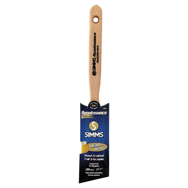 Simms Renaissance Firm Paint Brush - Oval Head - Synthetic Blend - 1 1/2-in W