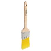 Simms Angular Brush - Synthetic Filaments - 2-in W - Natural - Hardwood Handle