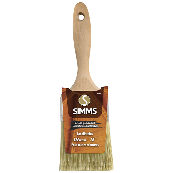 Simms Stain Paint Brush - Natural Bristle - Extra-wide - 3-in W