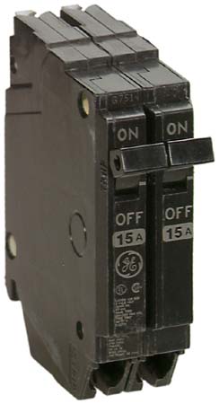 Disjoncteur standard, 2 Pôles, 15A, 120/240V