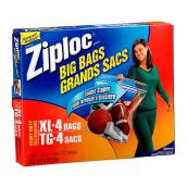 Paquet de 4 très grands sacs de plastique, transparent