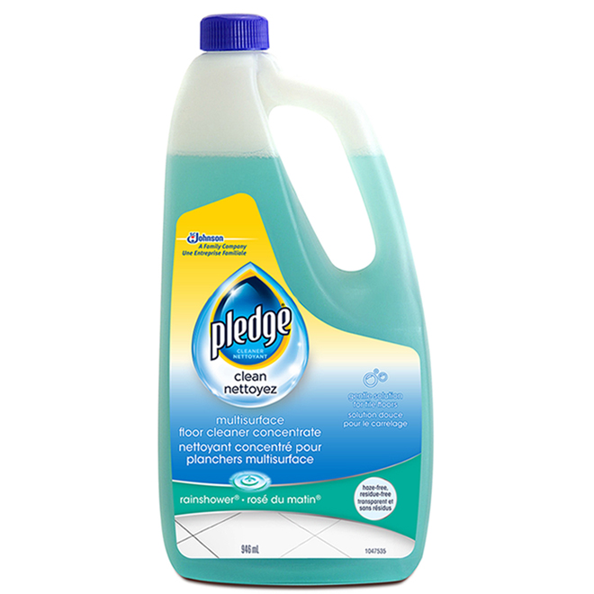 Pledge Multi-Surface Floor Cleaner Concentrated Liquid, Shines Hardwood,  Rainshower, 1 Gallon 128 Fl Oz (Pack of 1)
