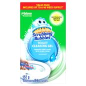 Scrubbing Bubbles Toilet Cleaning Gel - 1 Dispenser & 24 Gel Stamps - 152-g