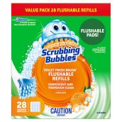 Scrubbing Bubbles Flushable Refills for Toilet Fresh Brush - Citrus Scent - 28 per Box