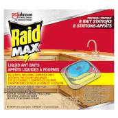 Raid Max Liquid Ant Baits - Pack of 8 Bait Stations