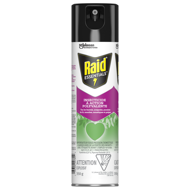 Insecticide à action polyvalente Raid Essentials à base de plantes, 350 g