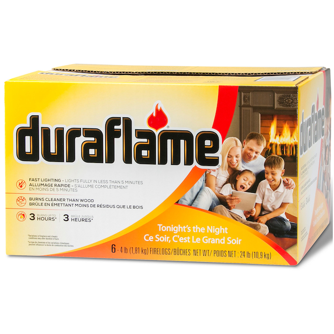 Duraflame 4-Lb 6-Pack 3-Hour Burn Fast Lighting Wax Logs