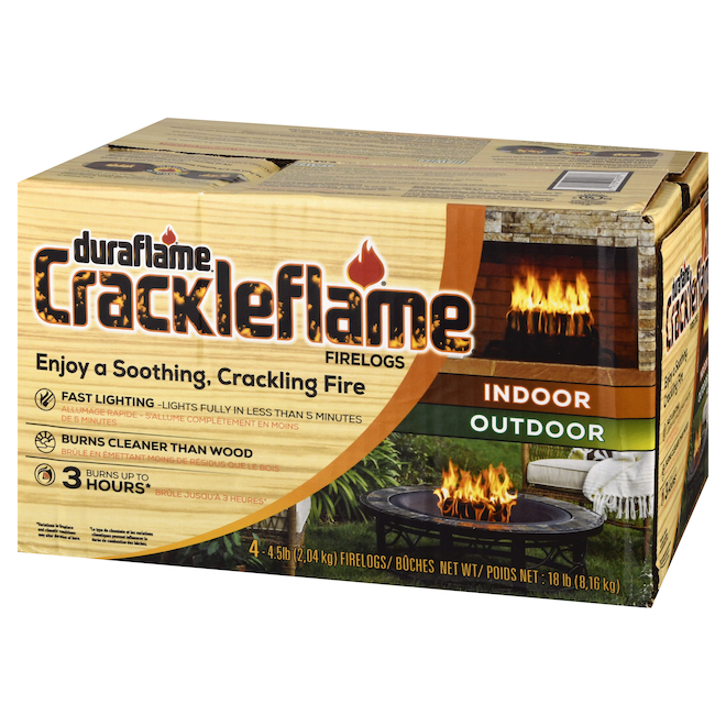 Canawick-Block 24-lb Natural Fire Log (4-Pack) in the Fire Logs &  Firestarters department at