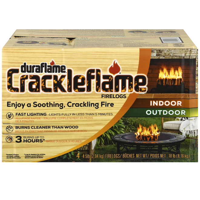 Duraflame Crackleflame 4.5 lb Firelogs - 4/Pack 4181 | RONA