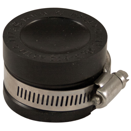 Aqua-Dynamic Flexible Pipe Cap with 300 Series Stainless Steel Band - PVC - Rustproof - 3-in dia