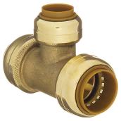 Raccord en T, laiton sans plomb, 1/2", poussoir
