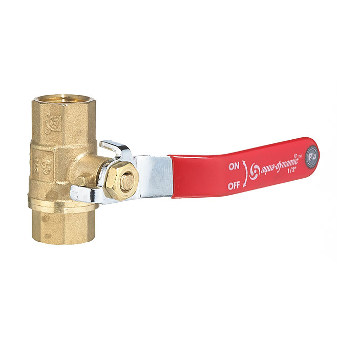 Ball Valve - Straight Handle - Forged Brass - 1/2" Threaded