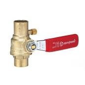 Ball Valve with Drain - Forged Brass - 3/4"