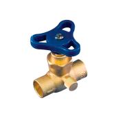 Solder Stop Valve with Drain - Lead Free - 1/2" - Brass