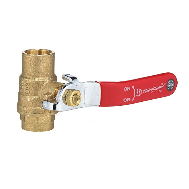 Ball Valve - Forged-Brass Solder Ends - 1/2''