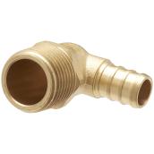 Coude mâle sans plomb en PEX 90°, 1/2" x 1/2"