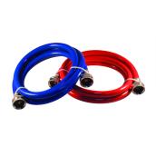 Aqua-Dynamic 72-in Red and Blue Washing Machine Water Supply Line Connector Kit