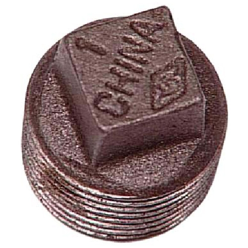 Black Iron Plug with Square Head - 1/2"