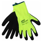 Horizon Men Black/Yellow Textured Latex Coated Work Gloves Large Size