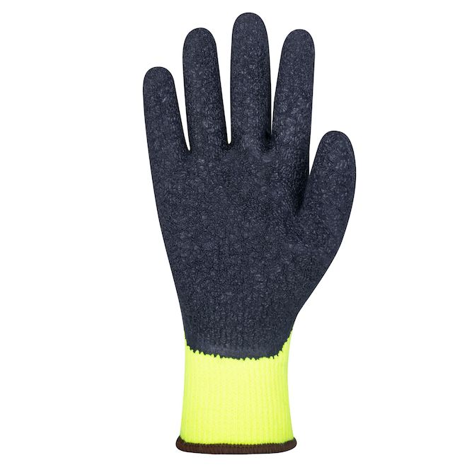 Gants de travail pour homme Horizon noir/jaune enduits de latex texturé de grande taille