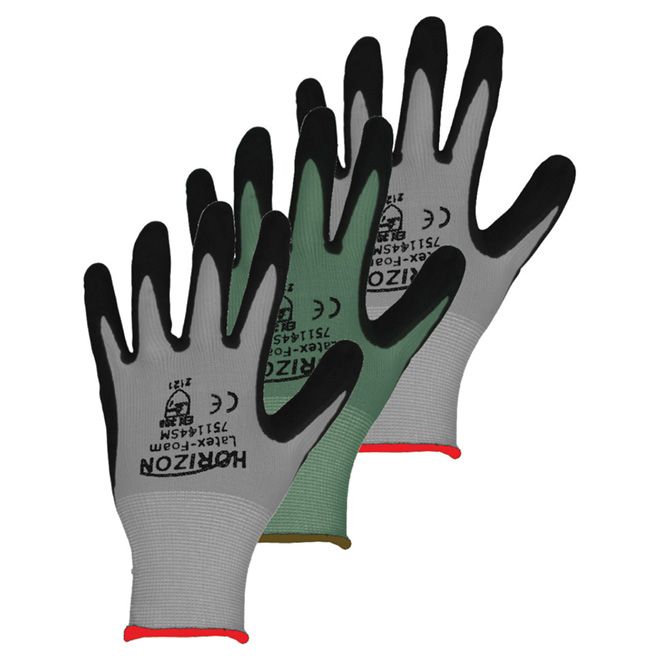 Gloves - Polyester and Latex Foam - 3 Pairs