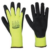 Yellow Latex High-Visibility Large Gloves