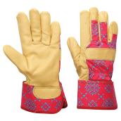 Gardening Gloves for Women - Leather - Large - Pink