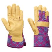 Gardening Gloves for Women - Leather - Large - Purple