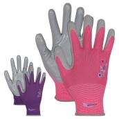 Gants de jardinage pour femme, nitrile, M/G, couleurs variées