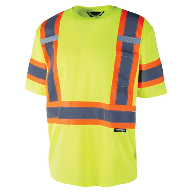 TERRA High Visibility Short Sleeve Shirt - 2XL - Yellow 116524YL2XL | RONA
