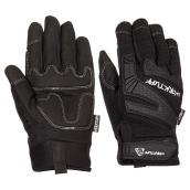 Men's Synthetic Leather Mechanic Gloves - Black - M