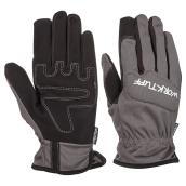 Men's Synthetic Leather Mechanic Gloves - Blue/Grey