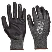 Worktuff Men's Level 3 Cut-Resistant Nitrile-Dipped Work Gloves Large Size