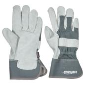 Women's Cow Split Leather Work Gloves - Grey